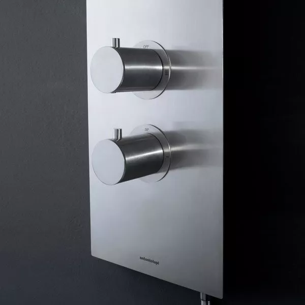 antoniolupi VELA Wand-Thermostat-Duschsystem, edelstahl satiniert-VELA