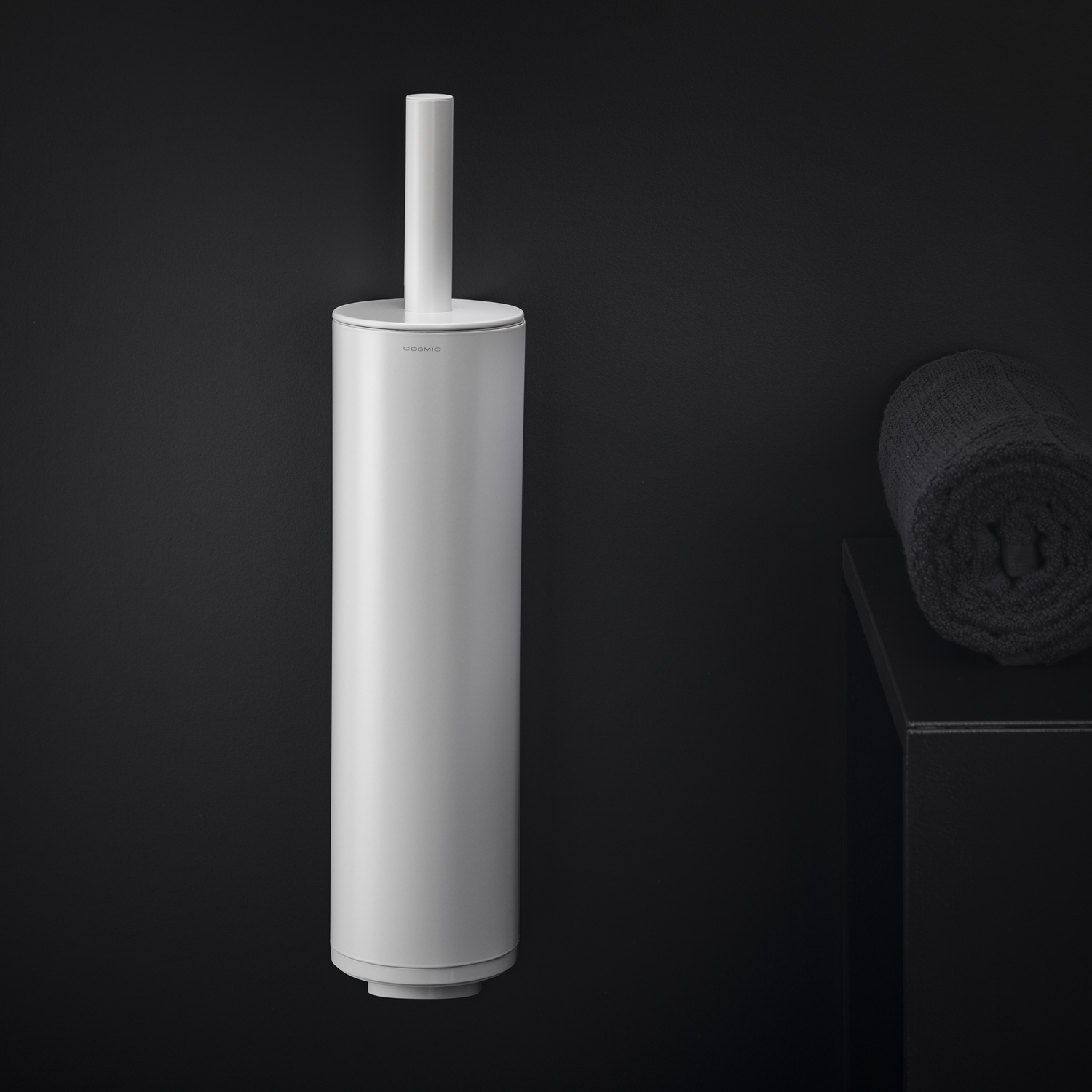 cosmic Black & White Toilettenbürstenhalter Boden/Wand weiss matt-2516500