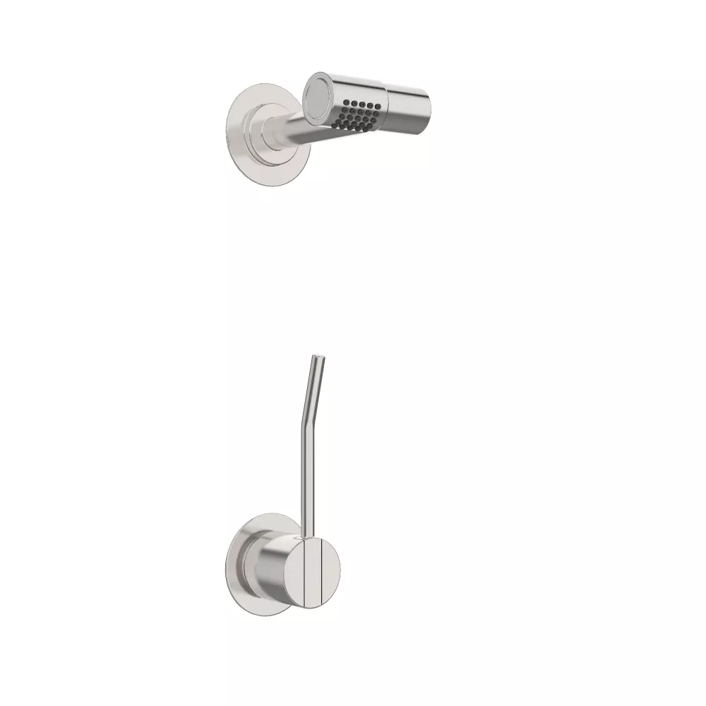 vola 2281L Unterputz-Brause-Einhebelmischer mit Wand-Kopfbrause 080, Hebel:100mm, chrom-2281L-16